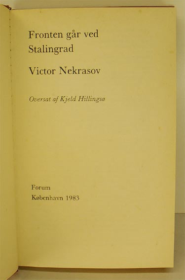 Fronten går ved Stalingrad