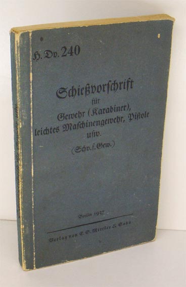 Schießvorschrift für Gewehr (Karabiner), leichtes Maschineng