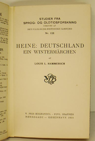 Heine Deutschland  ein Wintermärchen