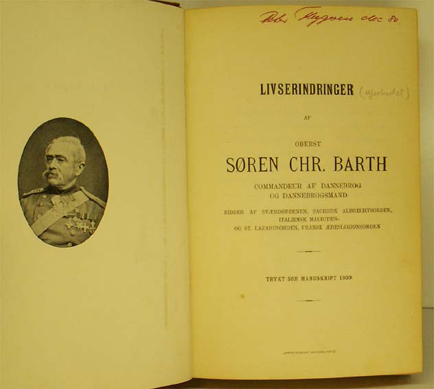 Livserindringer af Oberst Søren Chr. Barth