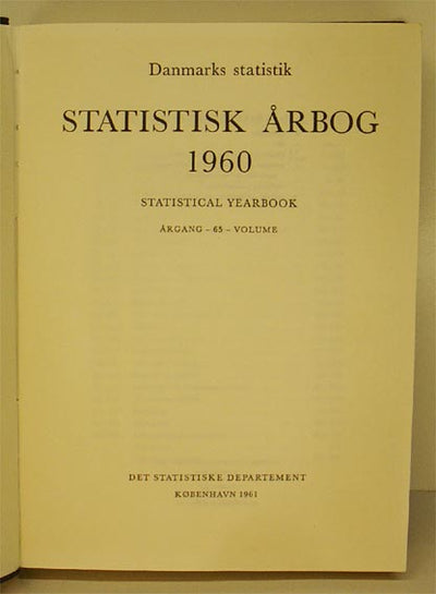 Statistisk Årbog 1960