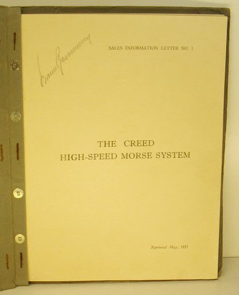 Creed high-speed Morse system