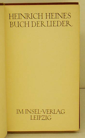 Buch der Lieder