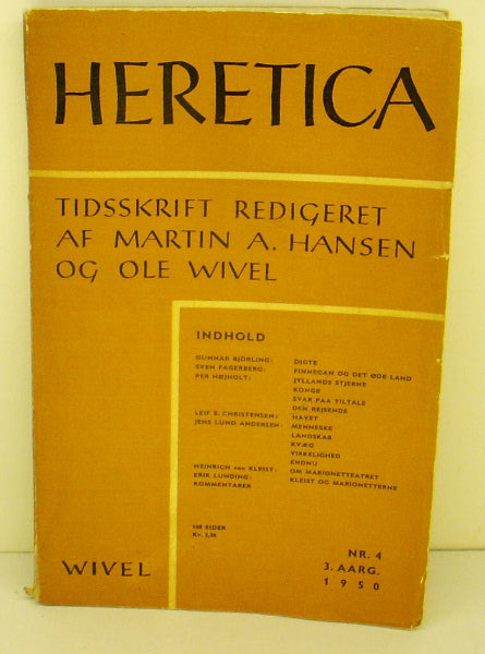 Heretica Nr. 4 - 3. aarg. 1950