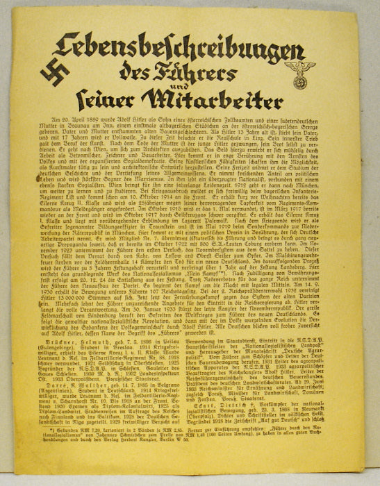 Lebenbeschreibungen des Führers