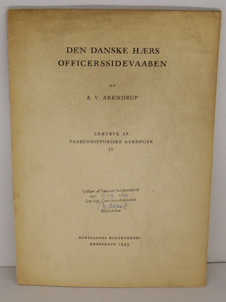 Den danske Hærs Officerssidevaaben