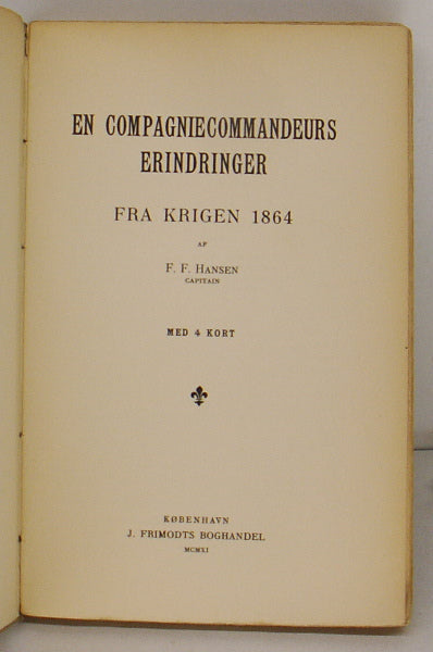 En Compagniecommandeurs erindringer fra Krigen 1864