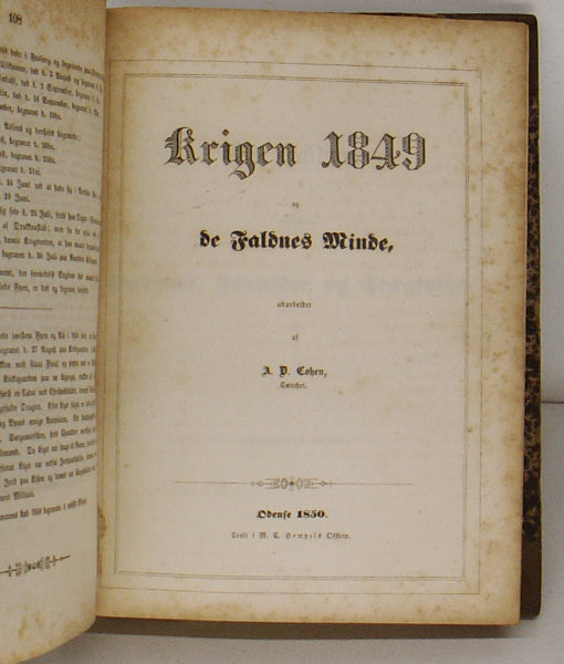 Krigen i Aarene 1848, 1849, 1850