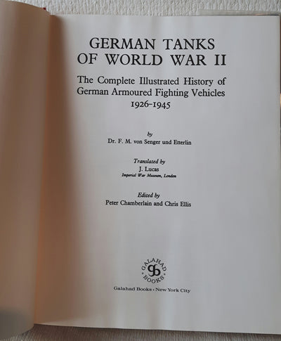 German Tanks of World War II.