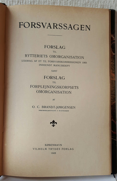 Forslag til Rytteriets omorganisation