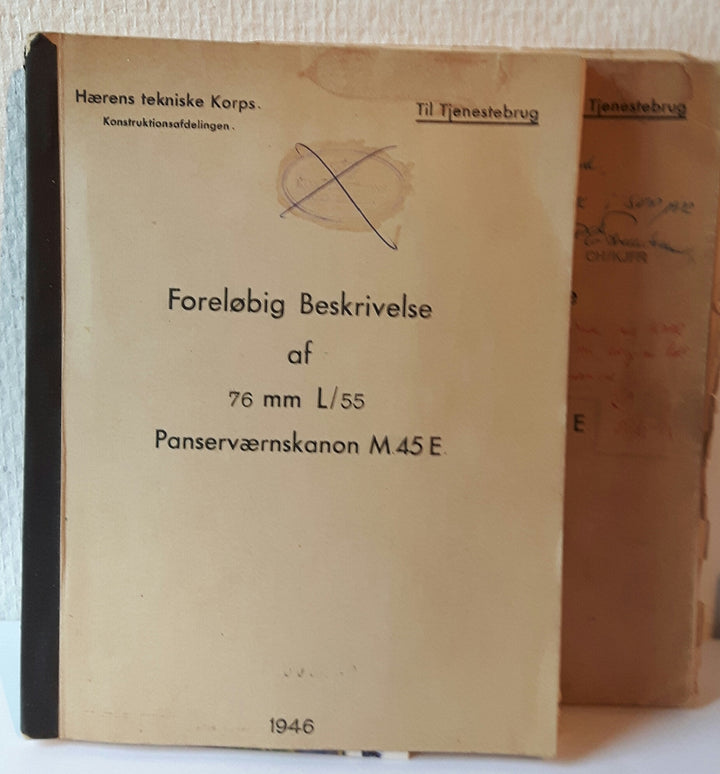 Foreløbelig Beskrivelse af 76 mm L/55 Panserværnskanon M.45 E.