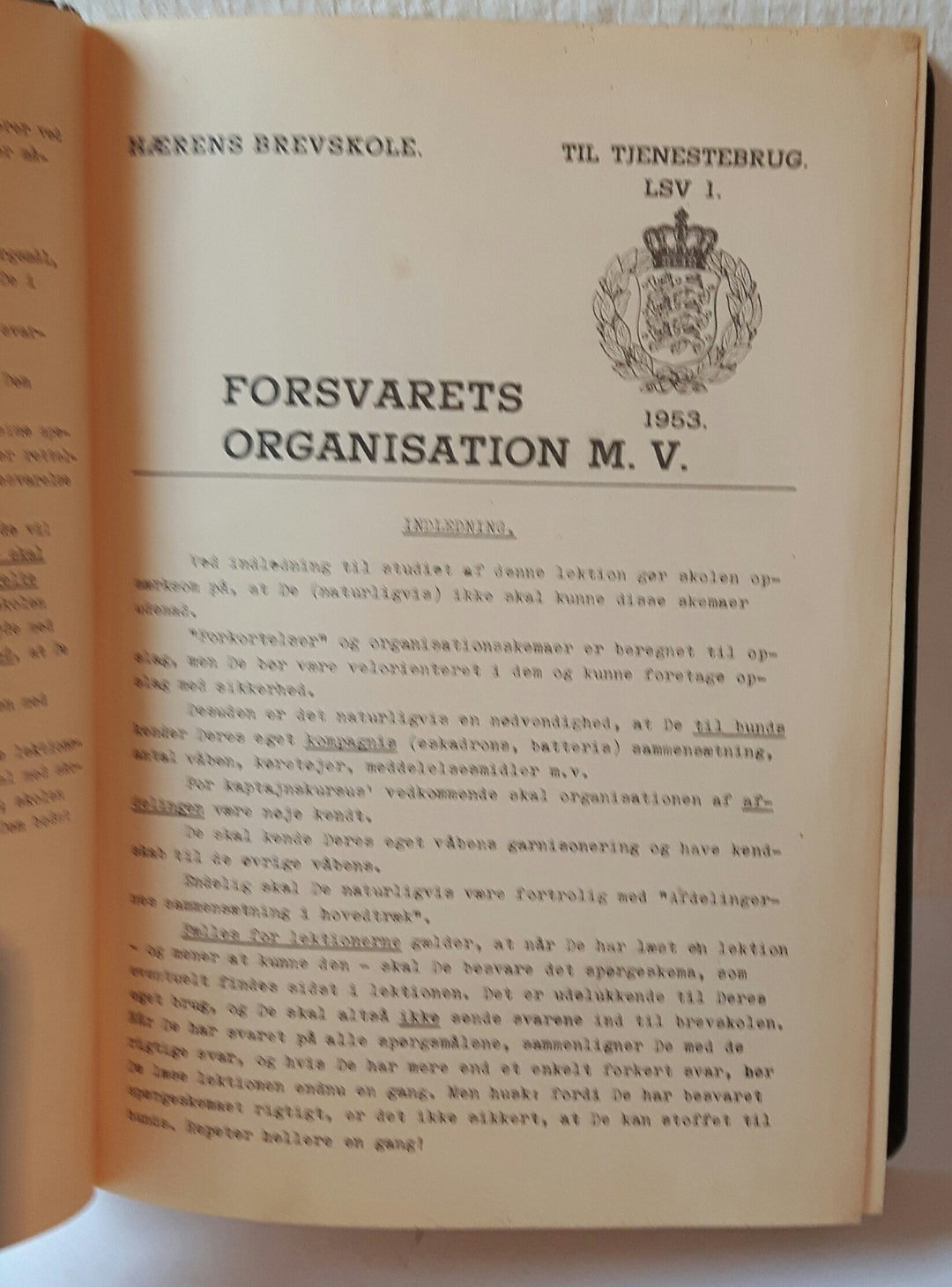 Hærens Brevskole 1953