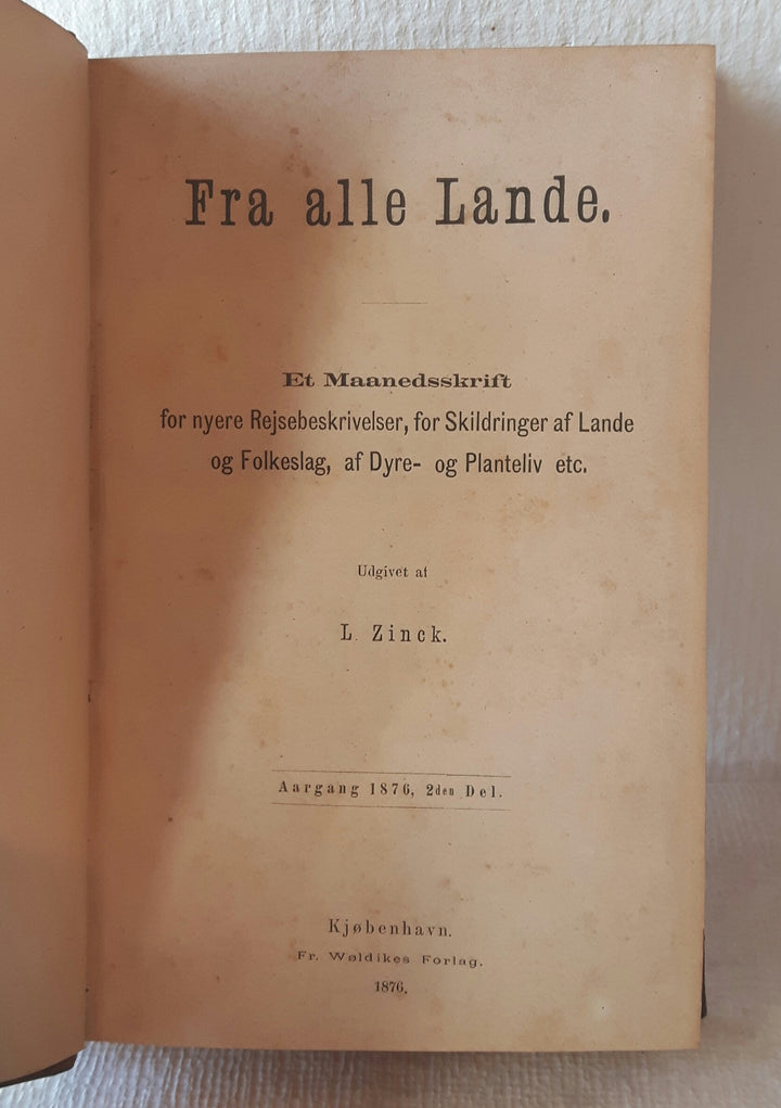 Fra alle Lande. Aargang 1876, 2den del.