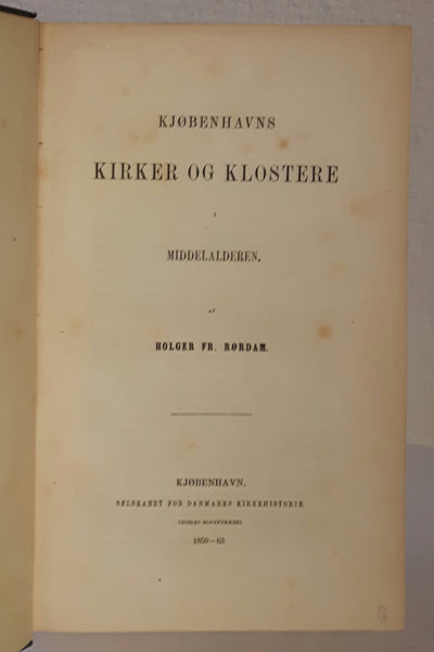 Kjøbenhavns kirker og klostere i middelalderen