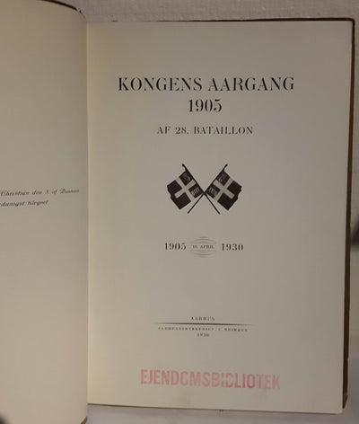 Kongens aargang 1905. af 28. Bataillon