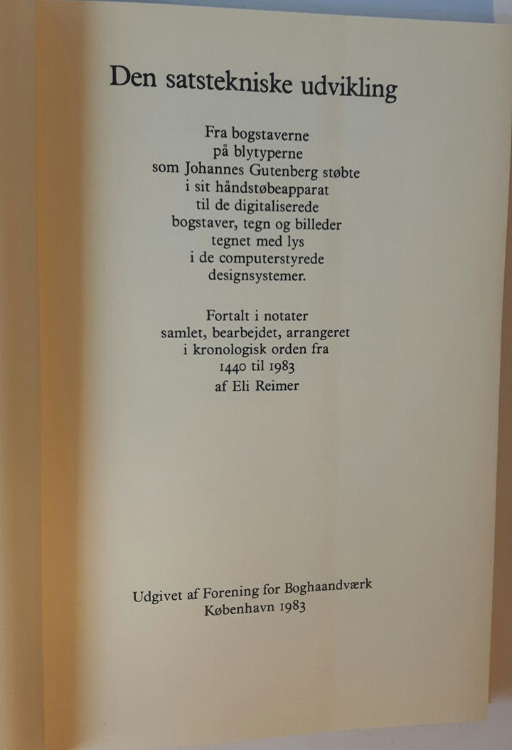 Den satstekniske udvikling fra 1440 til 1983