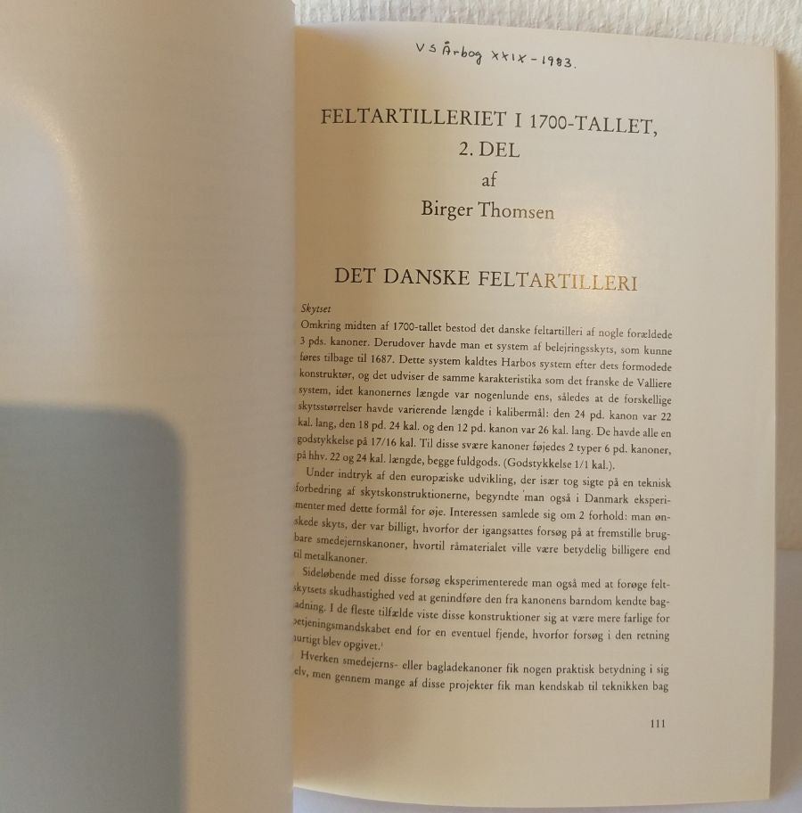Feltartilleriet i 1700-tallet. del 1+2