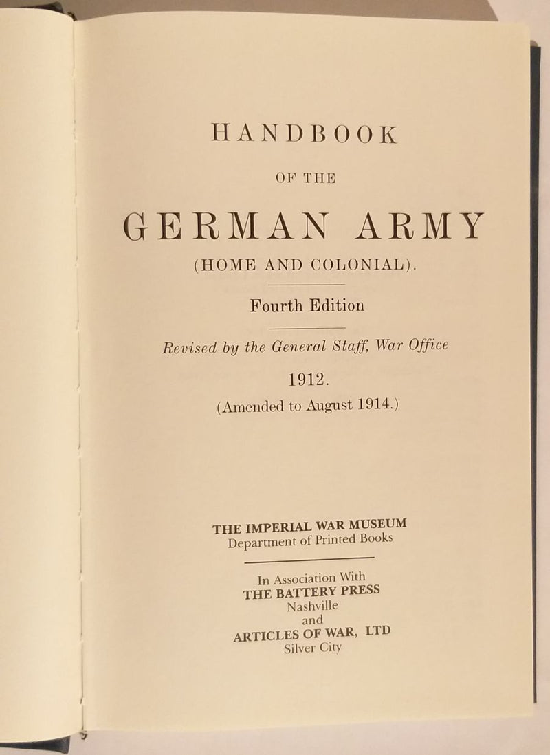 Handbook of the German Army