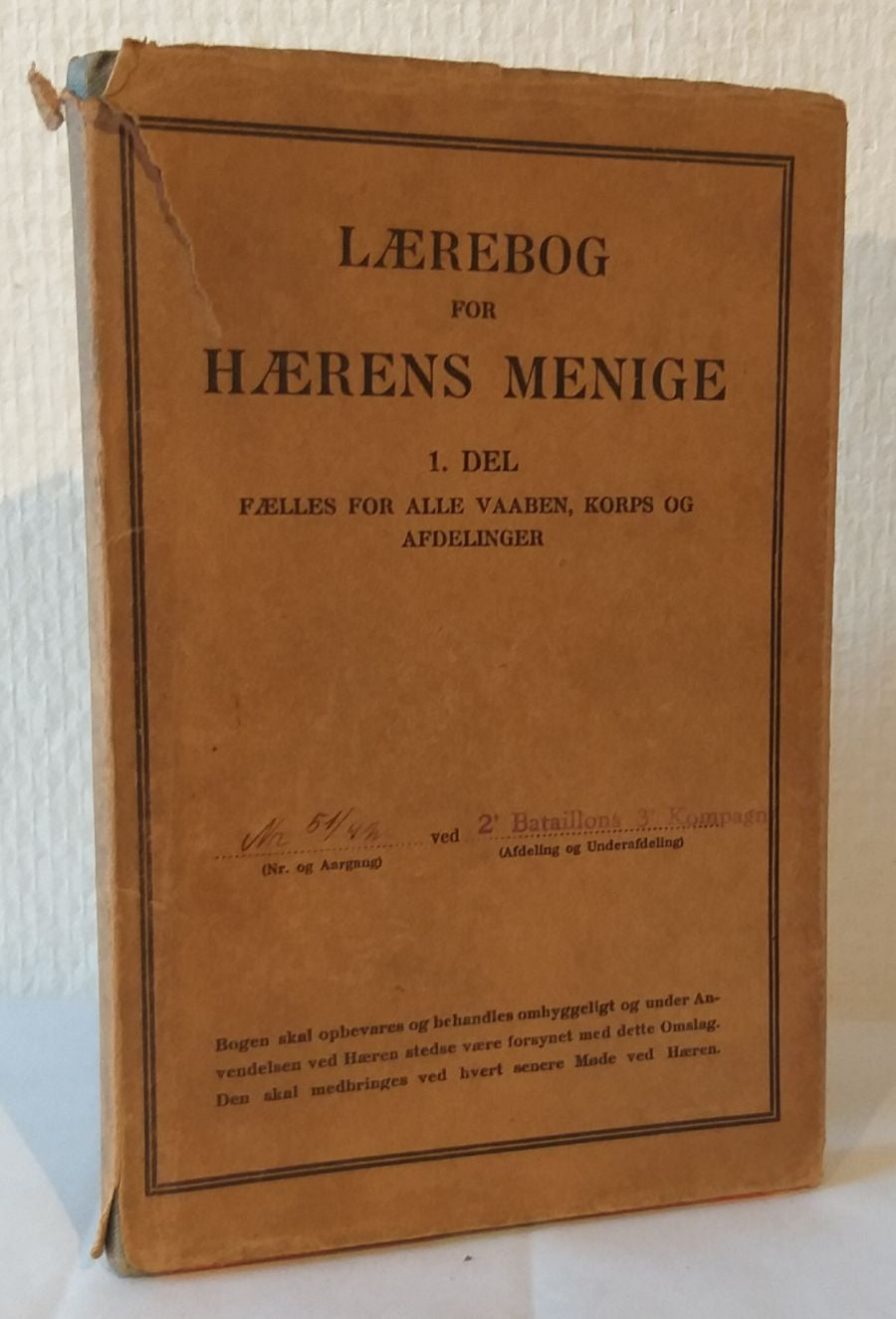 Lærebog for Hærens Menige 1. del. 1936