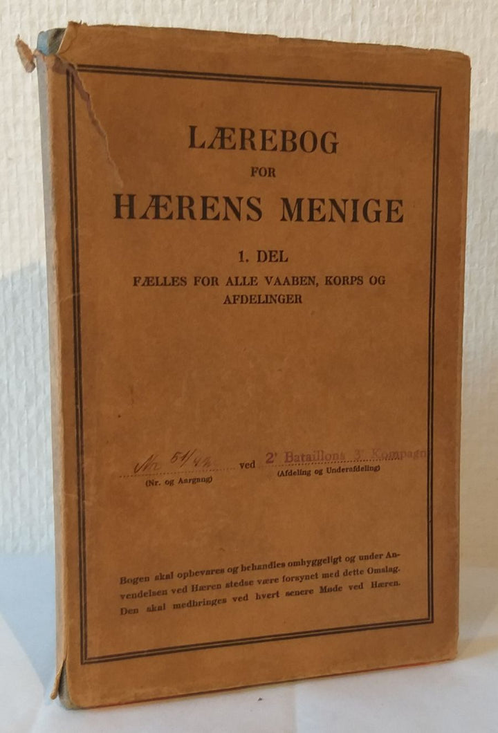 Lærebog for Hærens Menige 1. del. 1936