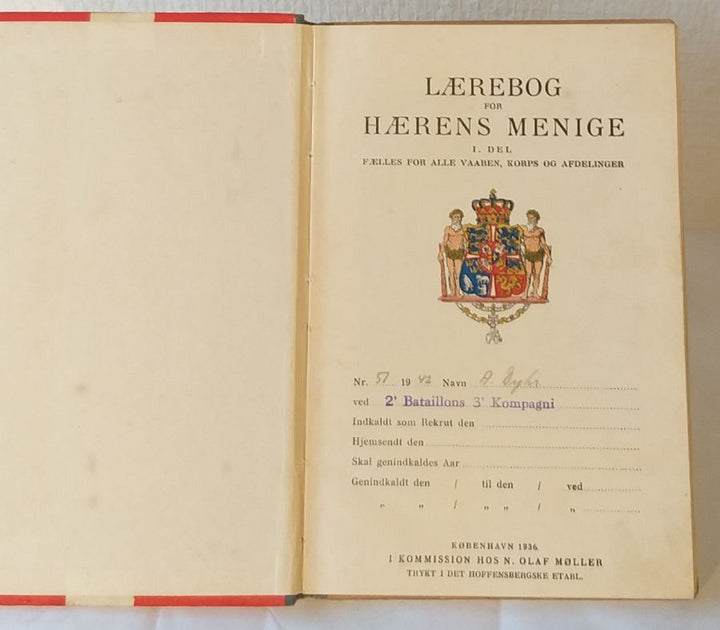 Lærebog for Hærens Menige 1. del. 1936