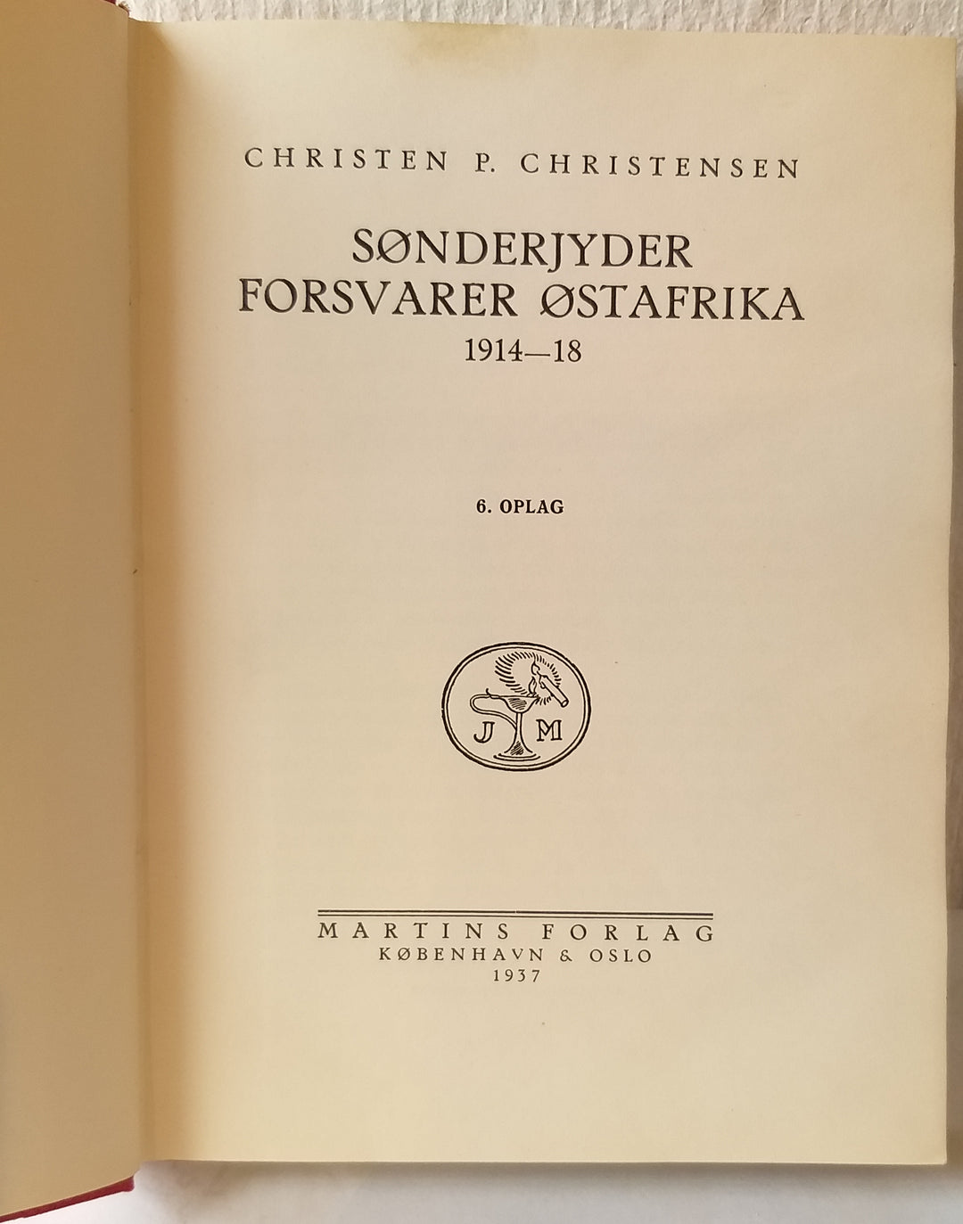 Sønderjyder forsvarer Østafrika 1914-1918
