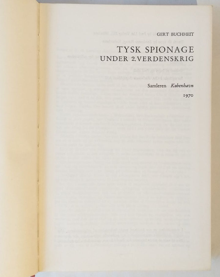 Tysk spionage under 2. verdenskrig
