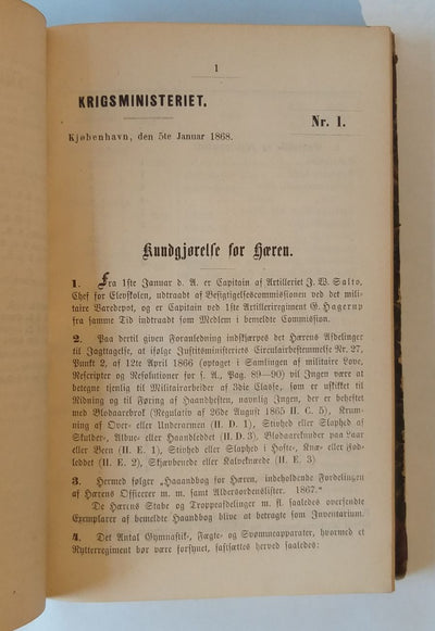 Kundgjørelser for Hæren 1868
