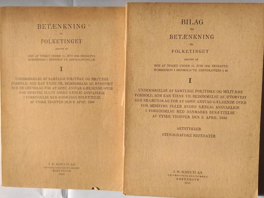 Betænkning til Folketinget + bilag