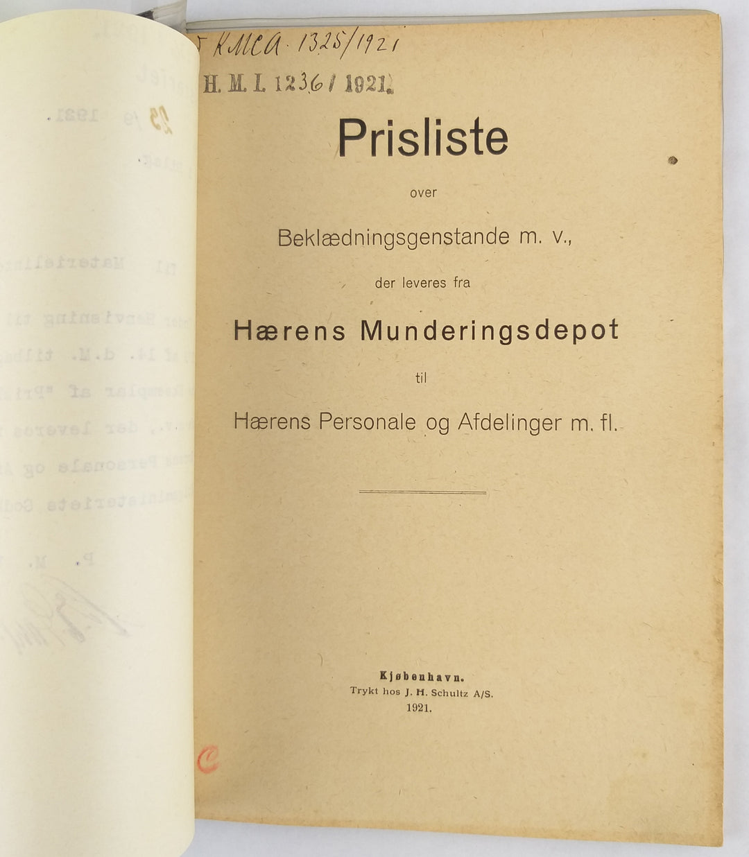 Prisliste over Beklædningsgenstande m.v.