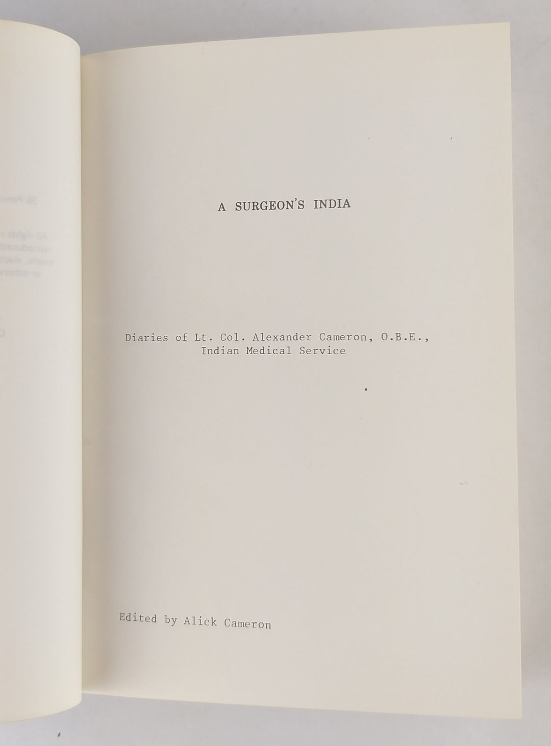 A Surgeon's India