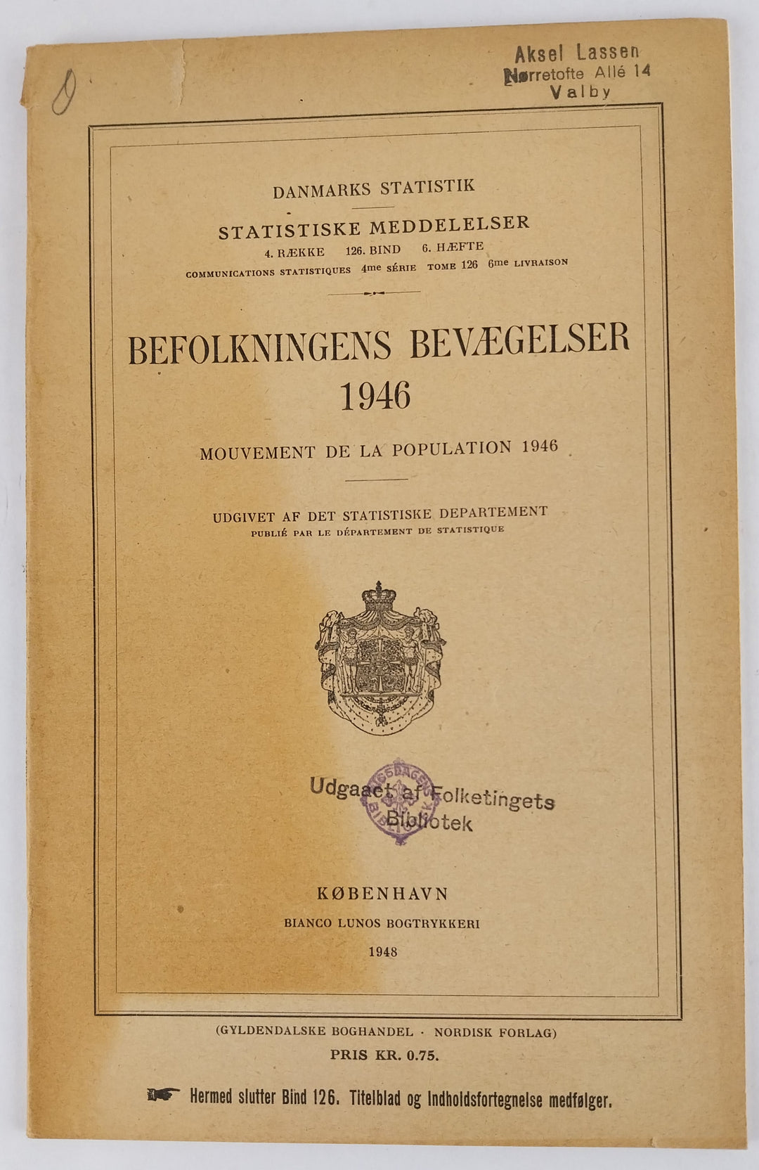 Befolkningens bevægelser 1946