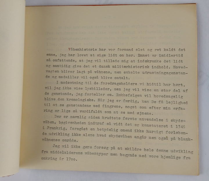 Våbenhistorie med Dansk Militærhistorisk indhold