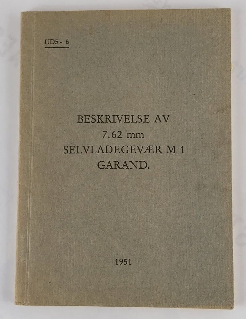 Beskrivelse av 7.62 mm selvladegevær m 1 Garand