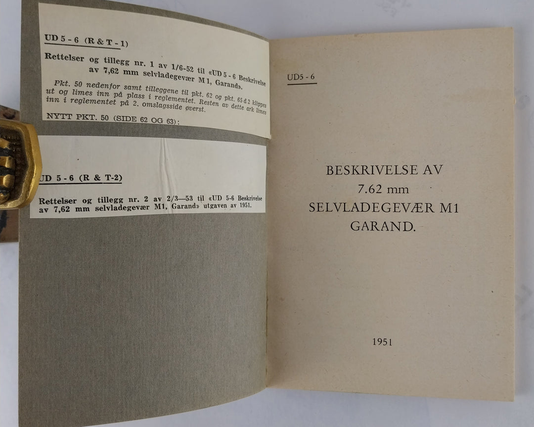 Beskrivelse av 7.62 mm selvladegevær m 1 Garand