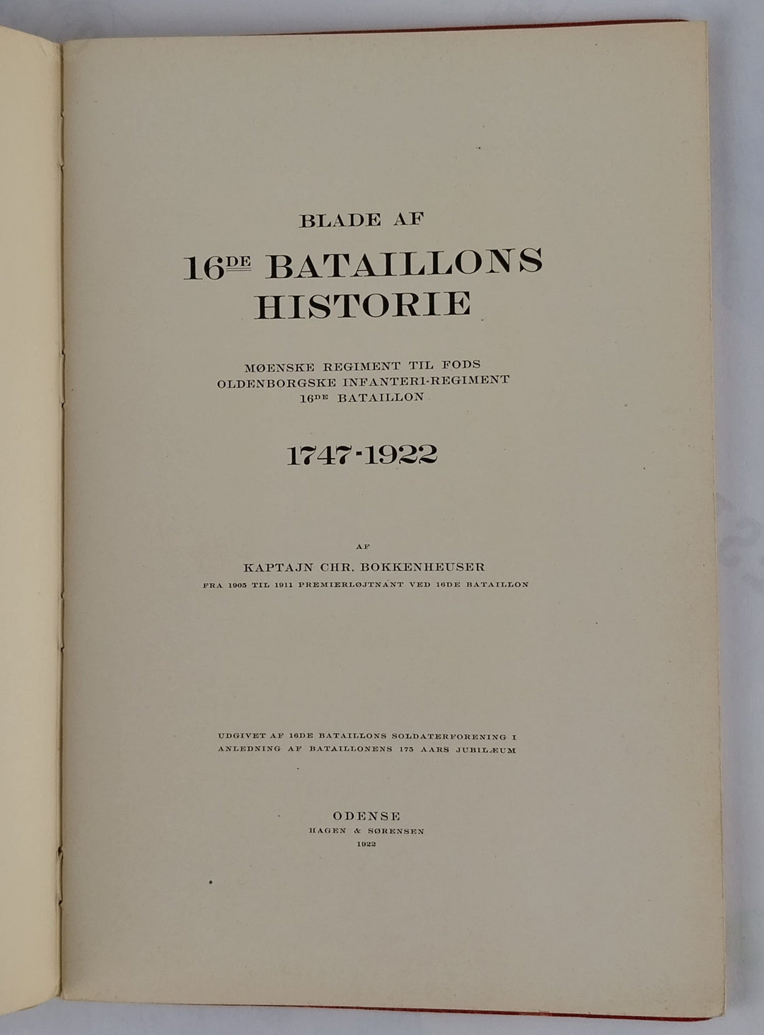 16de Bataillon 1747-1922