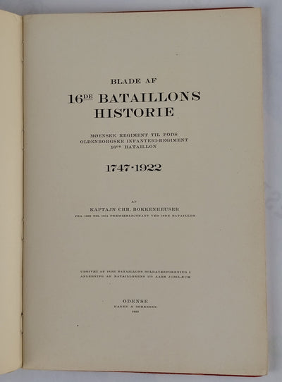 16de Bataillon 1747-1922