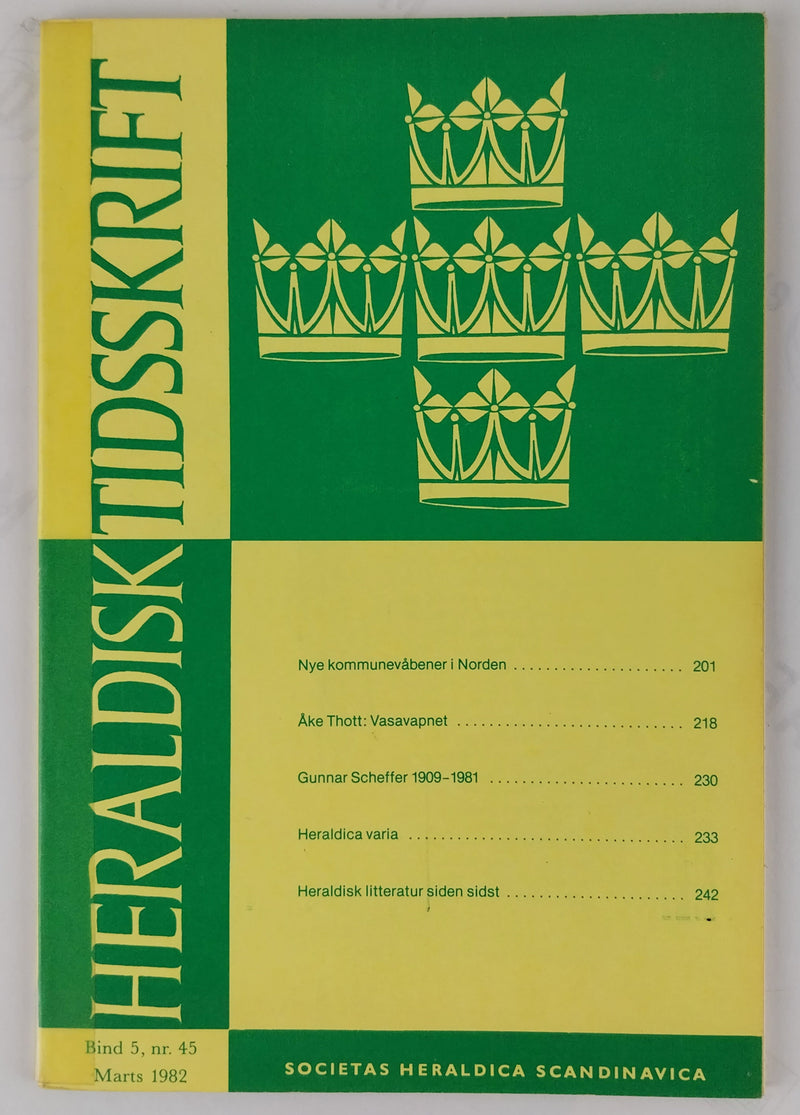 Heraldisk Tidsskrift nr. 45.