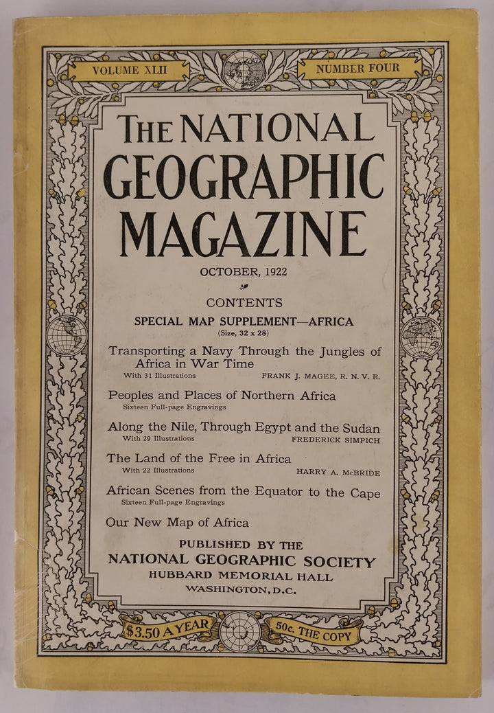 National Geographic Magazine, Volume XLII, Number 4, october 1922