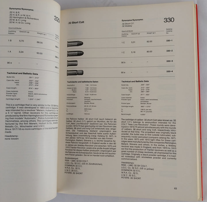 Handbuch der Pistolen- und Revolver-Patronen. Band I, II, und III.
