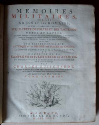 Memoires Militaires sur les Grecs et les Romains