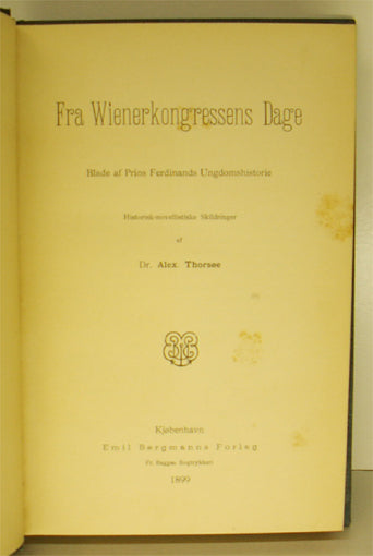 Fra Wienerkongressens Dage