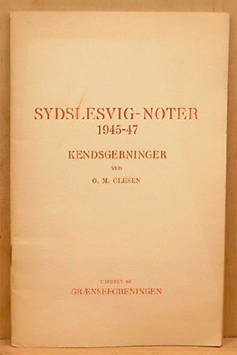 Sydslesvig-Noter 1945-47
