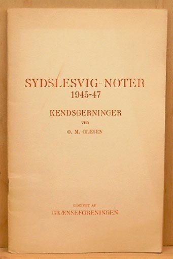 Sydslesvig-Noter 1945-47