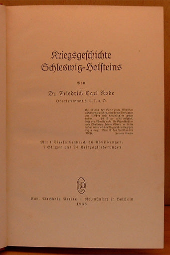 Kriegsgeschichte Schleswig-holsteins