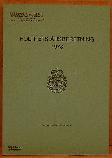 Politiets Årsberetning 1978