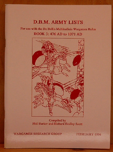 D.B.M. Army lists. Book 3:  476 AD to 1071 AD