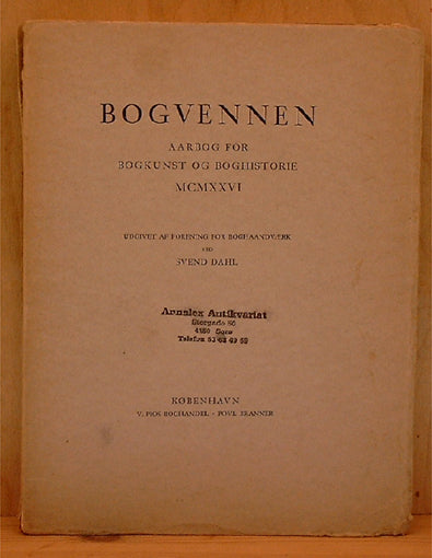 Bogvennen 1926