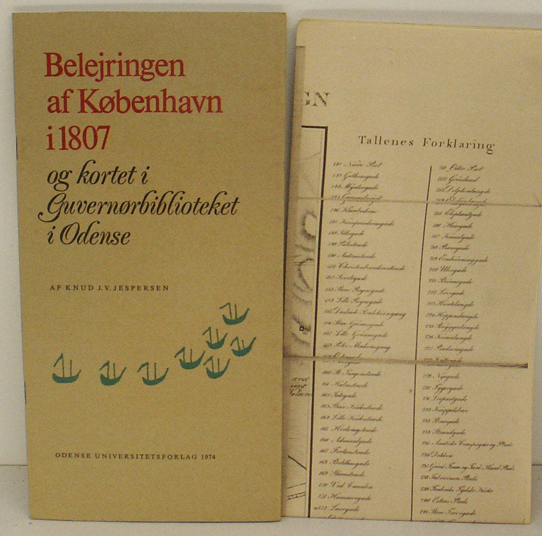 Belejringen af København i 1807 og kortet i Guvernørbiblioteket i Odense