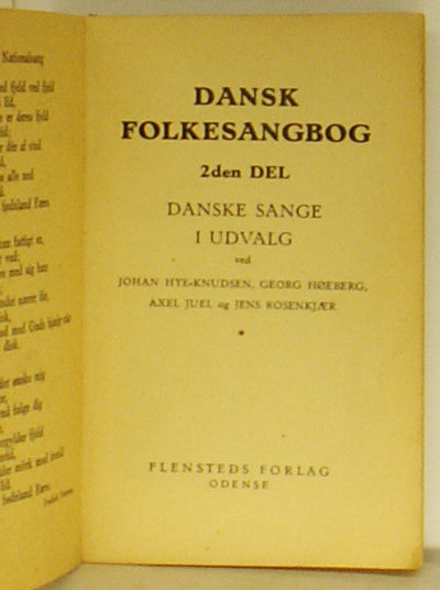 Dansk Folkesangbog. 2den del